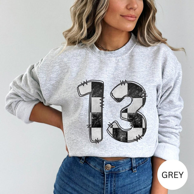 Personalized Racing Sweatshirt, Racing Shirt, Checkered Number Sweatshirt, Race Vibes, Racing, Gifts for Racing, Motocross shirt