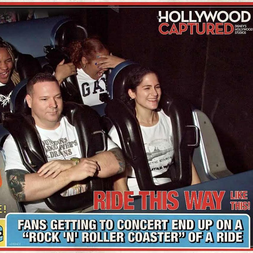 Enjoying our second favorite Disney ride!