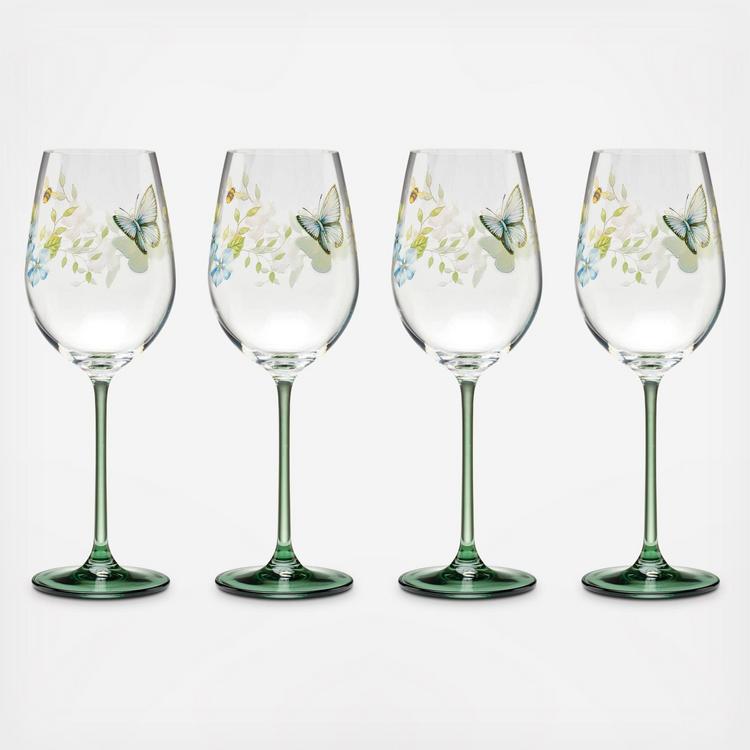Butterfly Meadow Wine Glasses, Set of 4 - Lenox