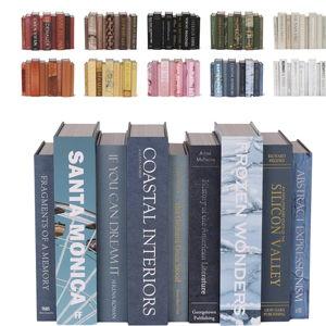ORITZIO Blue Faux Books Set of 9 - Hidden Storage Fake Books Ideal for Coffee Table, Home Staging, Interior Design & Fashion Books, Old Money Aesthetic, Library Decor, Beach House Accessories