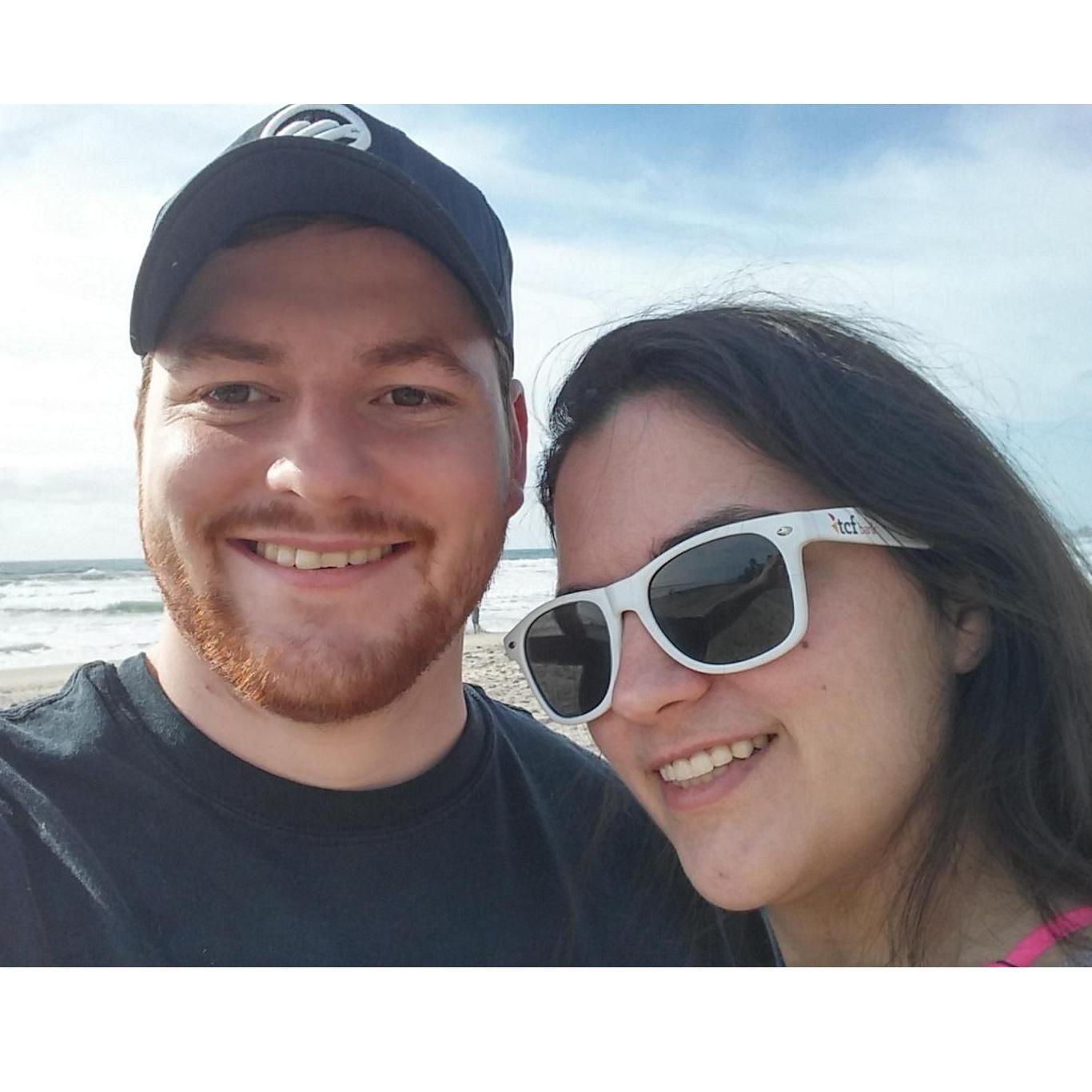 Our first trip to the Pacific Ocean together in San Diego, CA. Those sunglasses may still be in that ocean today.... remind me to never go kayaking in the ocean again.