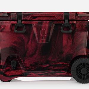 BrüTank 55-Quart Rolling Cooler | Red & Black Swirl