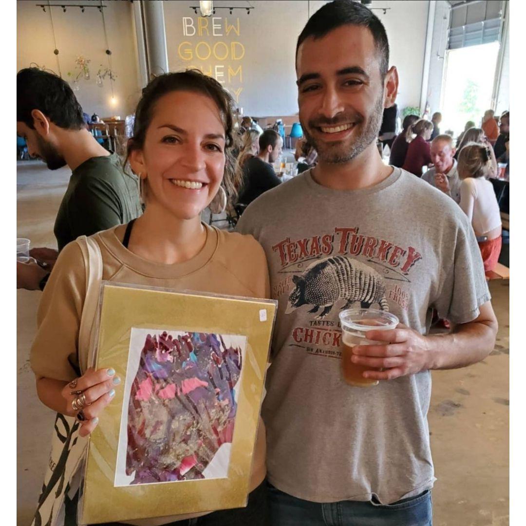 Our first picture together at an art market