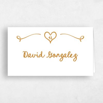 Orche, Orange Wedding Place Card - Somero