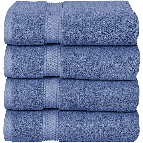 Utopia Towels - Bath Towels Set, Electric Blue - Premium 600 GSM 100% Ring Spun Cotton - Quick Dry, Highly Absorbent, Soft Feel Towels, Perfect for Daily Use (4-Pack)