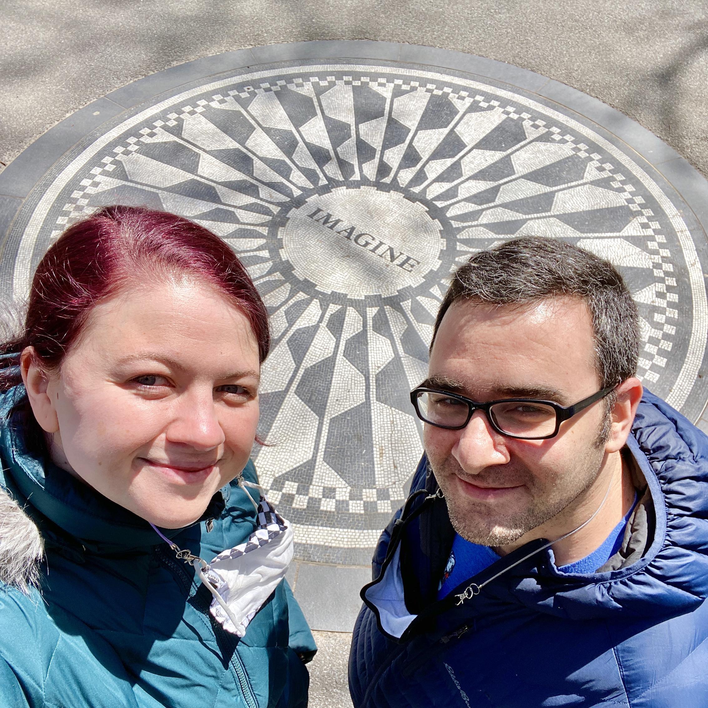 Visiting the John Lennon memorial in Central Park - April 3rd, 2021