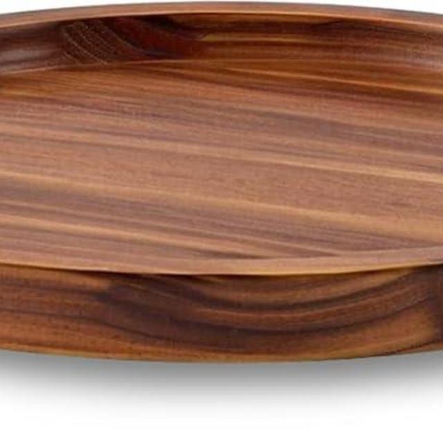 16" Acacia Wood Lazy Susan Organizer Kitchen Turntable for Cabinet Pantry Table Organization