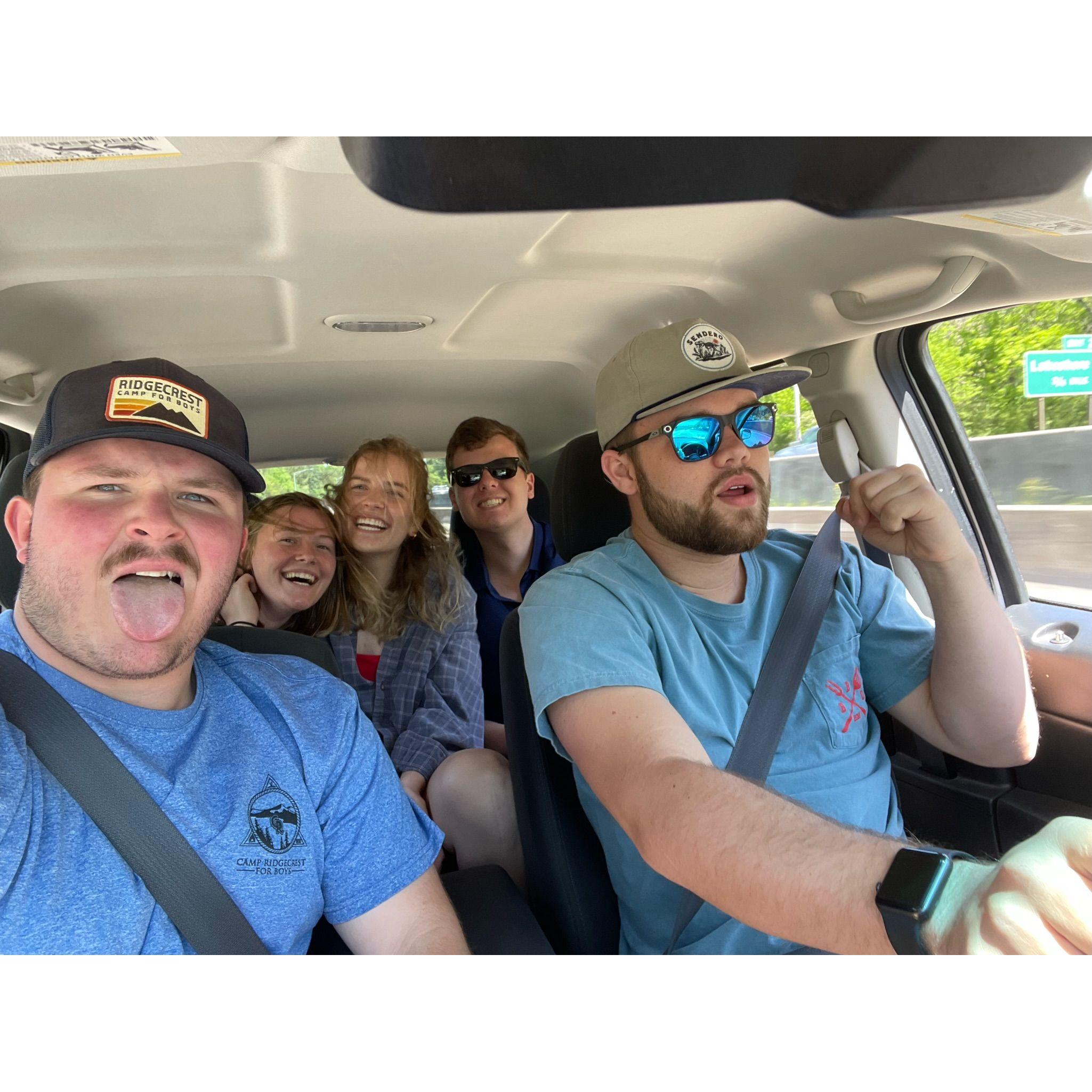 On the way to Oak Mountain lake front! April 2022