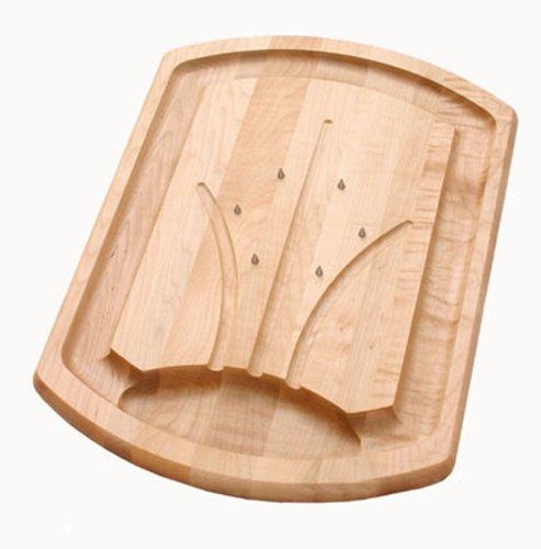 J.K. Adams 20-Inch-by-14-Inch Maple Wood Carving Board with Spikes