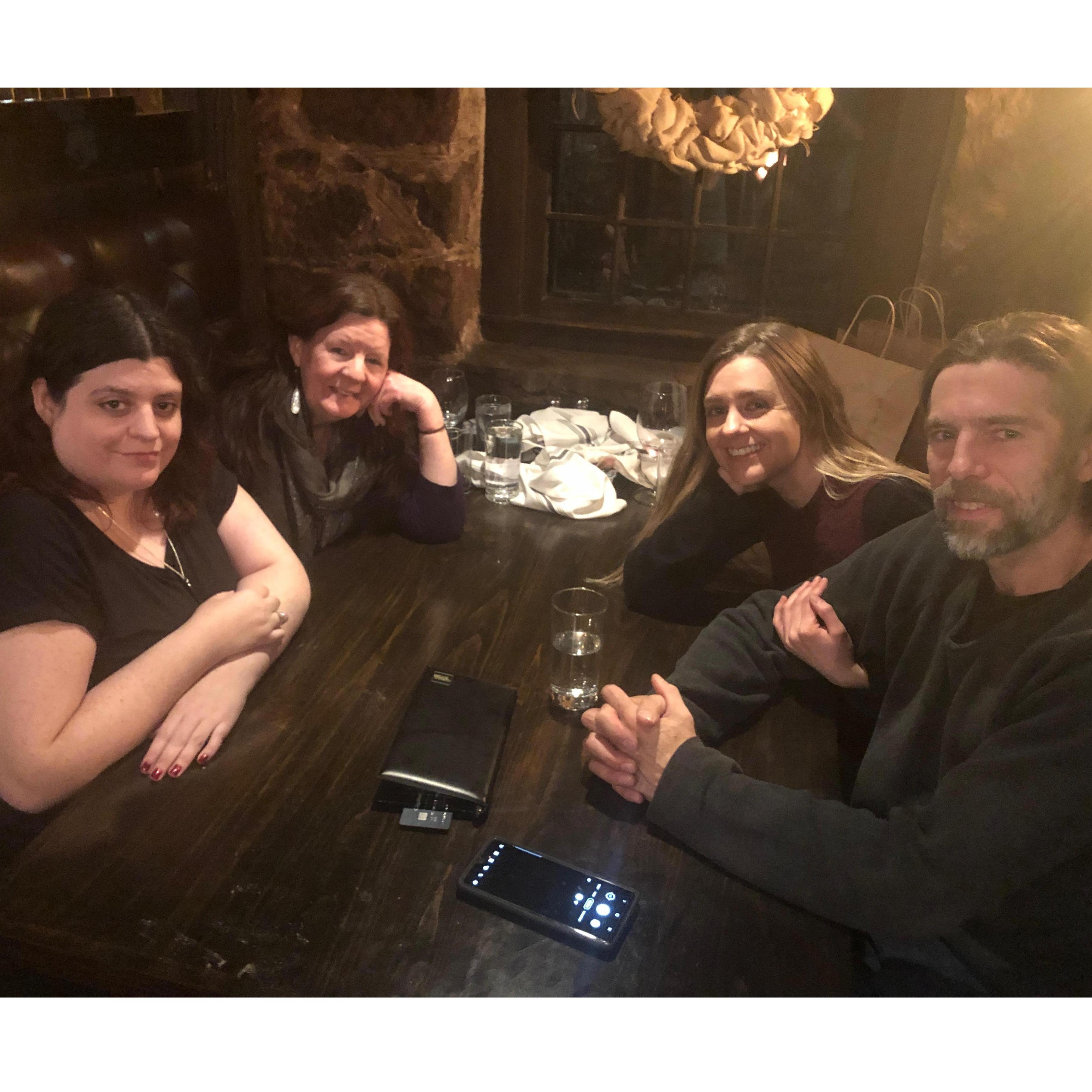And sharing a New Years meal at a favorite restaurant, the 100 year old North House, with my mom and sis (so for fun we don't ONLY hike... just mostly!)