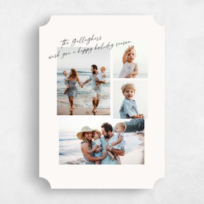 Beige Ticket Holiday Card - Anjou