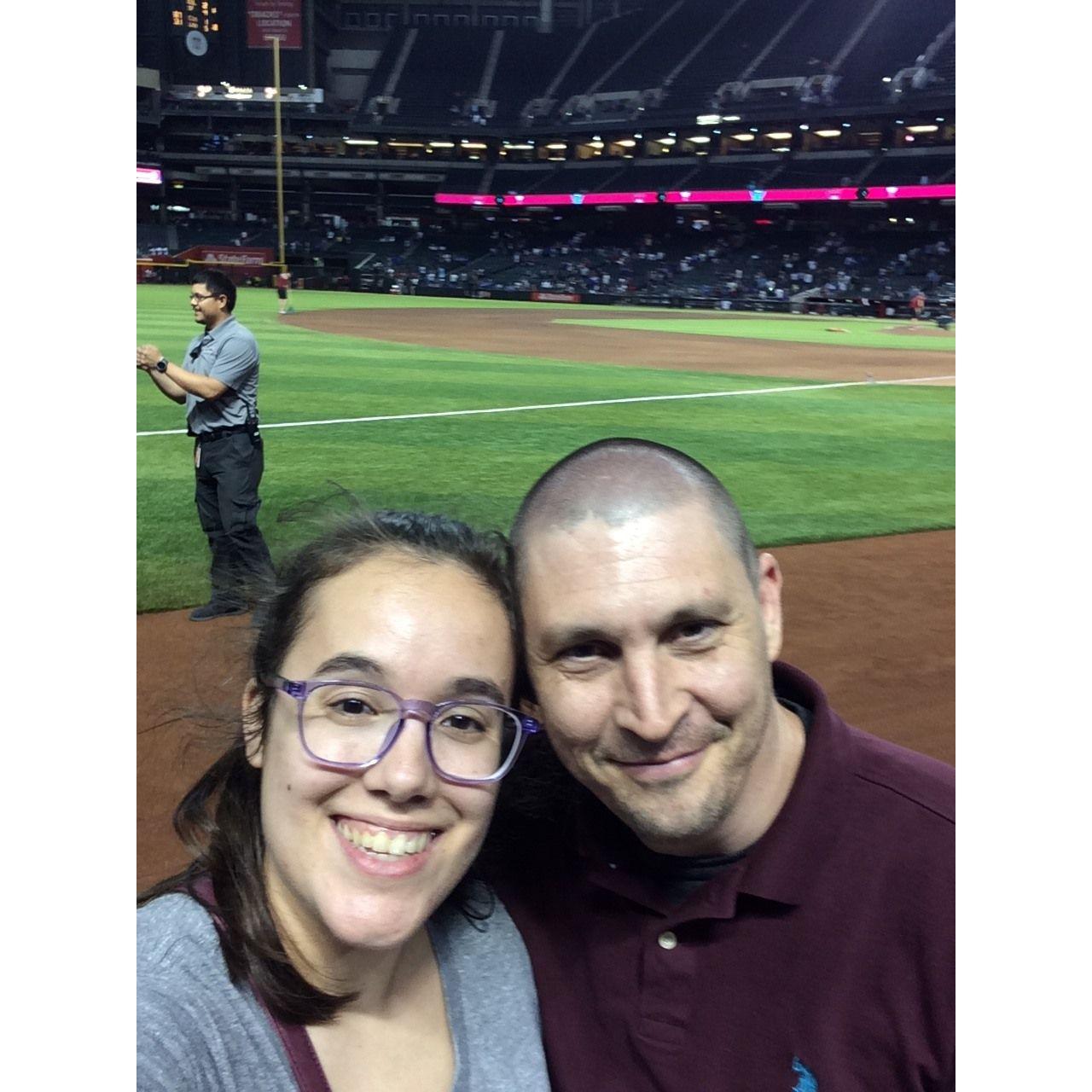 Our 2 year anniversary celebration- go Diamondbacks!