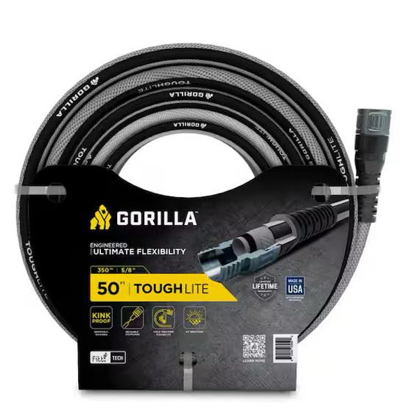 Gorilla ToughLite 5/8 in. x 50 ft. Heavy Duty Garden Hose HYB55850