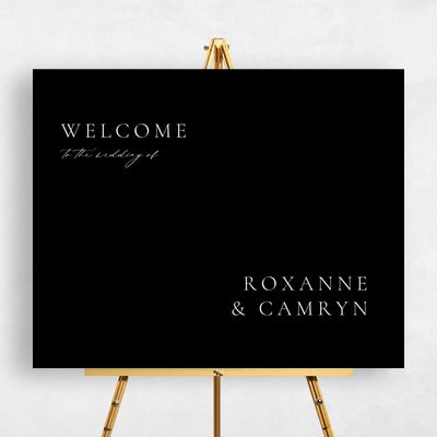 Black Wedding Sign - Altair Landscape