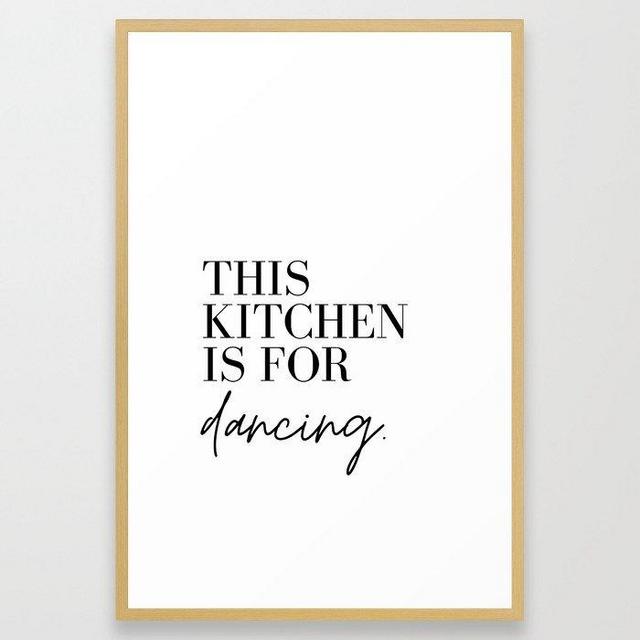 This Kitchen is For Dancing Framed Art Print