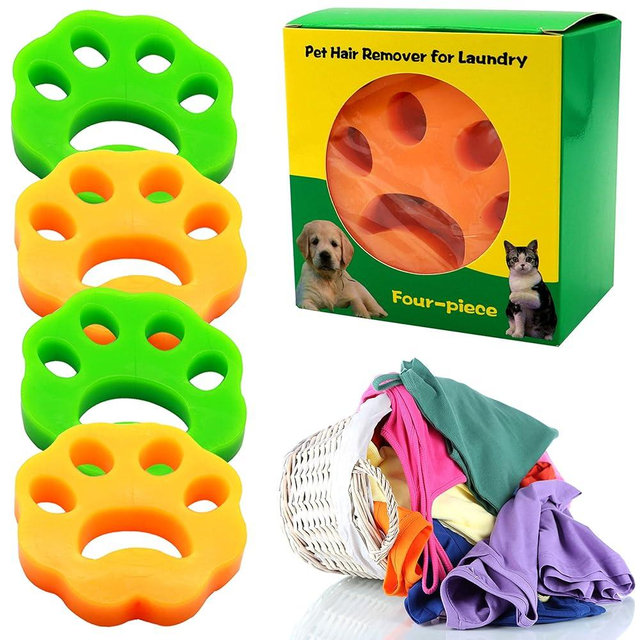 4 Pack Pet Hair Remover for Laundry Lint Catcher Laundry Hair Catcher for Washing Machine,Dog Hair Catcher for Clothes,Washer,Bedding