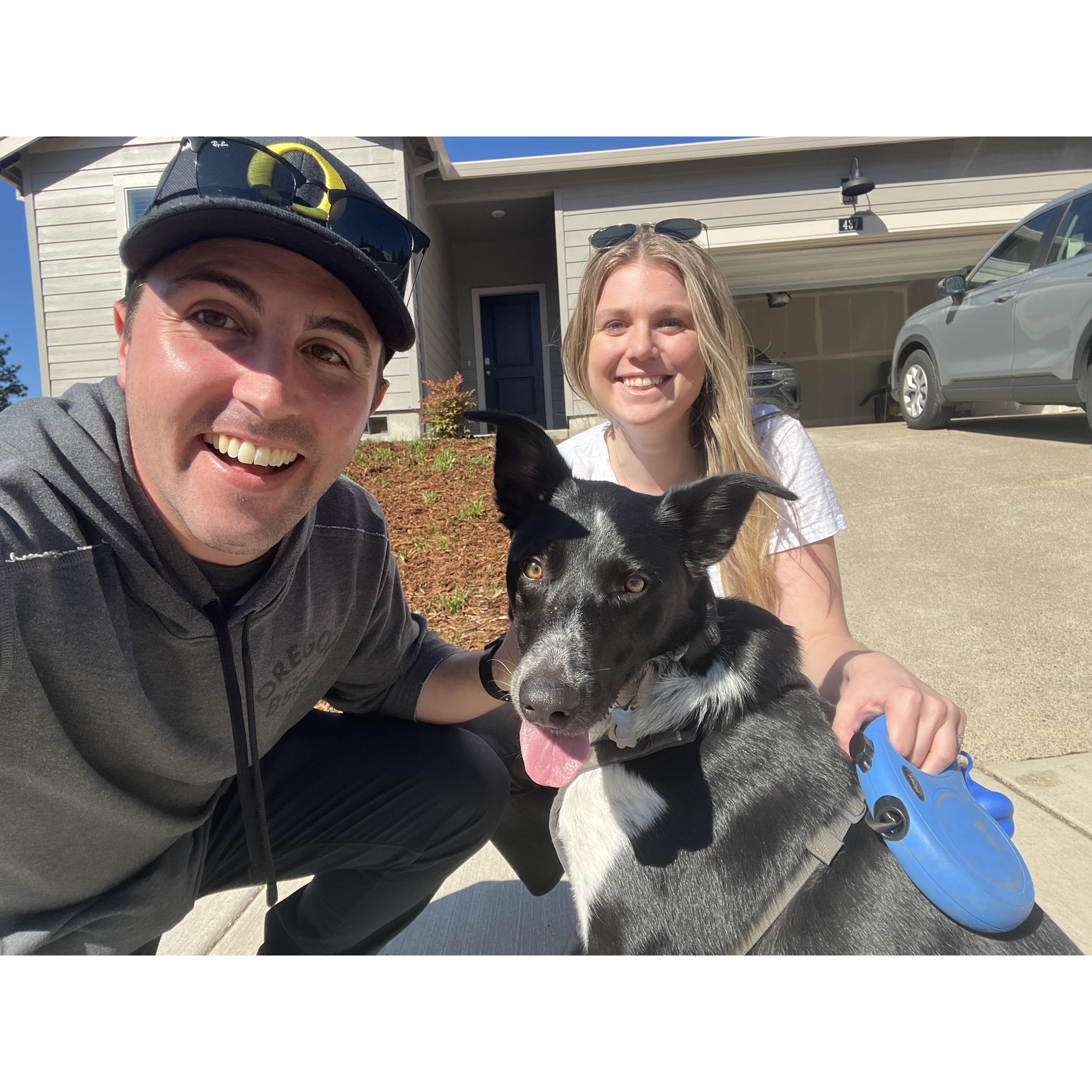The day we closed on our first home!