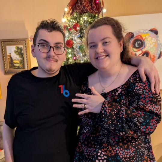 Engagement on New Year's Eve 2024.