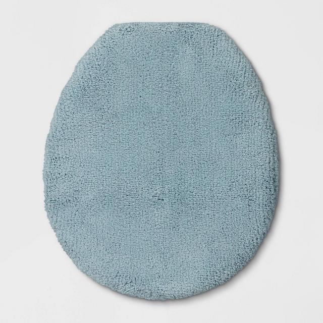 18"x21" Elongated Toilet Lid Cover Aqua - Threshold Signature™