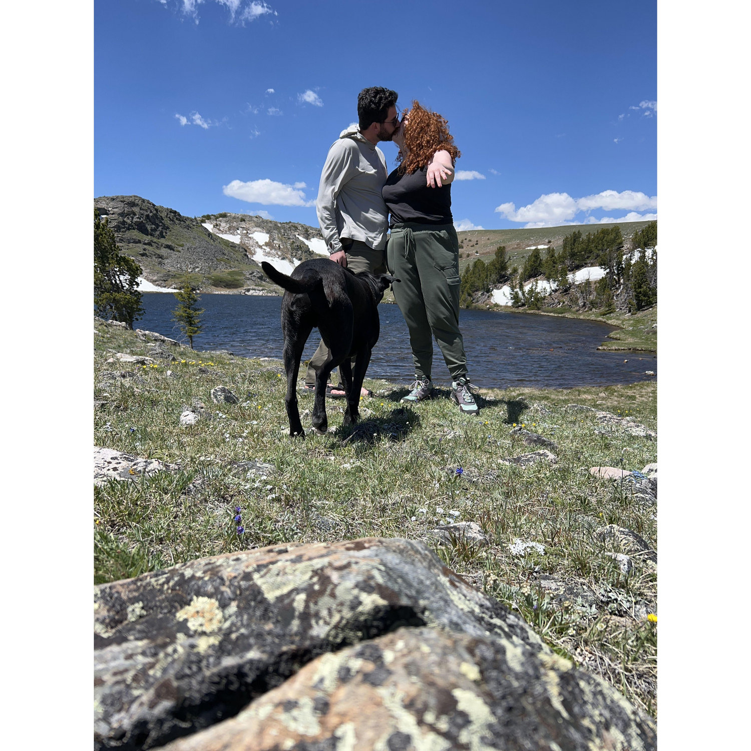 Engaged at Line Lake! Spoiler alert, McKenzie said yes! And we were only upstaged by Saul's booty in half the photos.