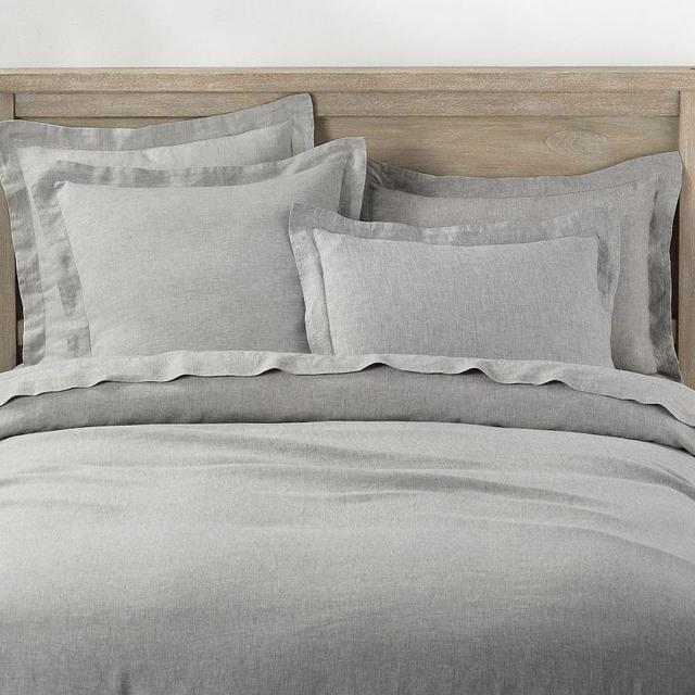 Belgian Flax Linen Duvet Cover, Full/Queen, Flagstone