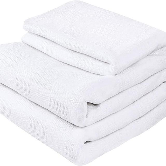 Utopia Bedding Premium Summer Cotton Blanket Queen White - Soft Breathable Thermal Blanket - Ideal for Layering Any Bed