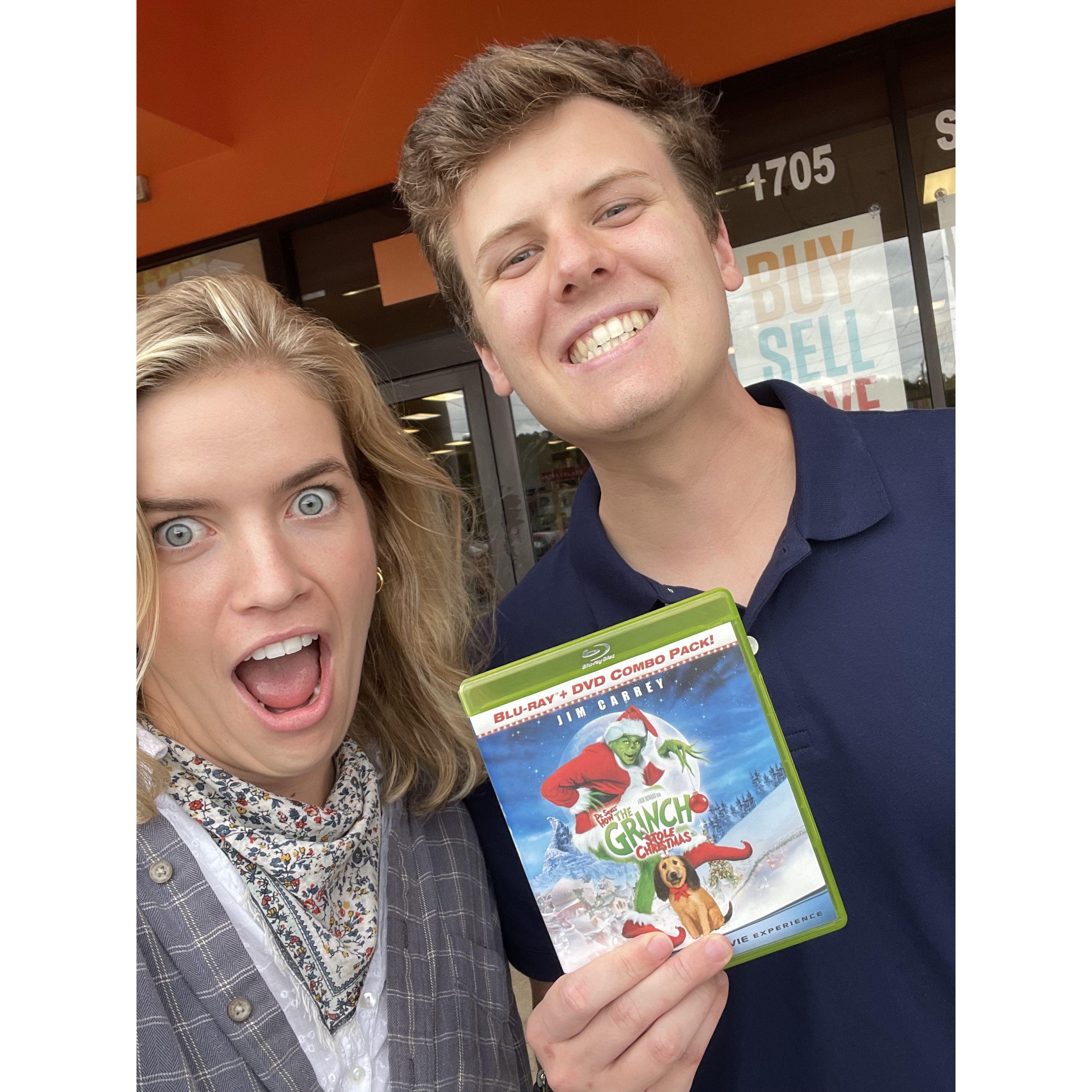 Olivia loves the Grinch, Carson loves Blu Rays, a pre-dating adventure. October 2021