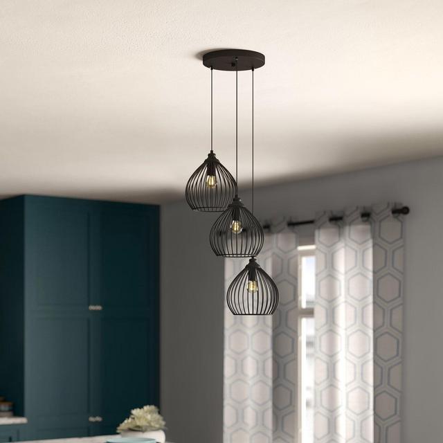 Mullin 3- Light Cluster Teardrop Pendant