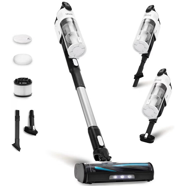 LEVOIT Cordless Vacuum Cleaner, Stick Vac with Tangle-Resistant Design, Up to 50 Minutes, Powerful Suction, Rechargeable, Lightweight, and Versatile for Carpet, Hard Floor, Pet Hair, LVAC-200