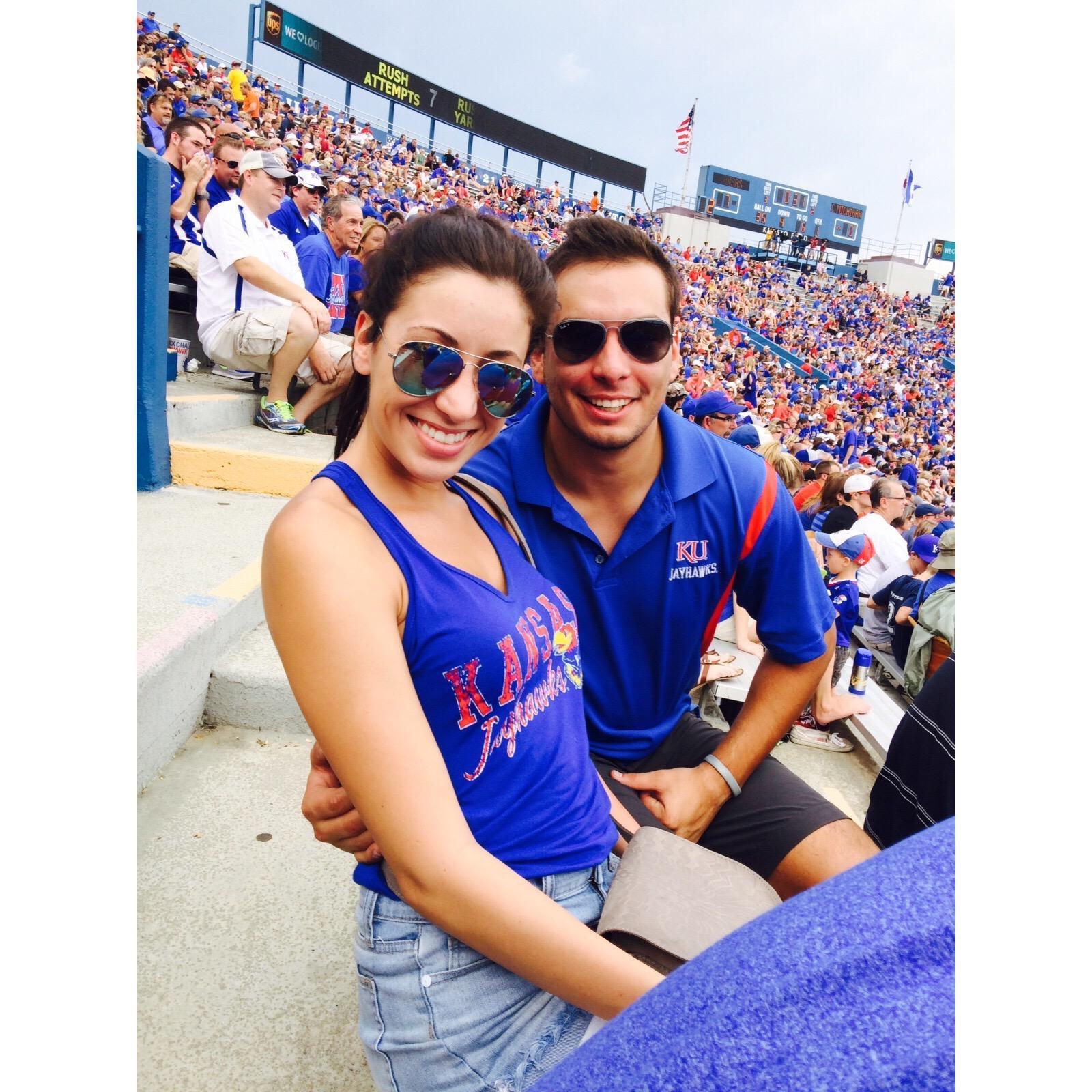 First KU football game together! 2014