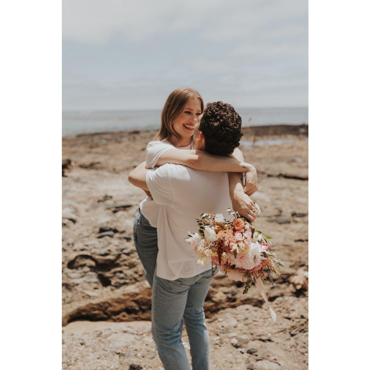 Another from our engagement photo shoot. How gorgeous is that bouquet?!