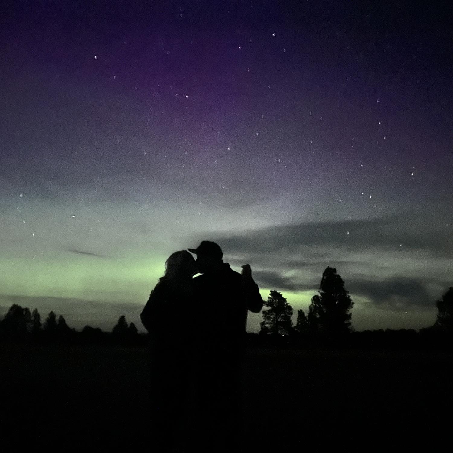 Northern lights at Devil’s Tower!