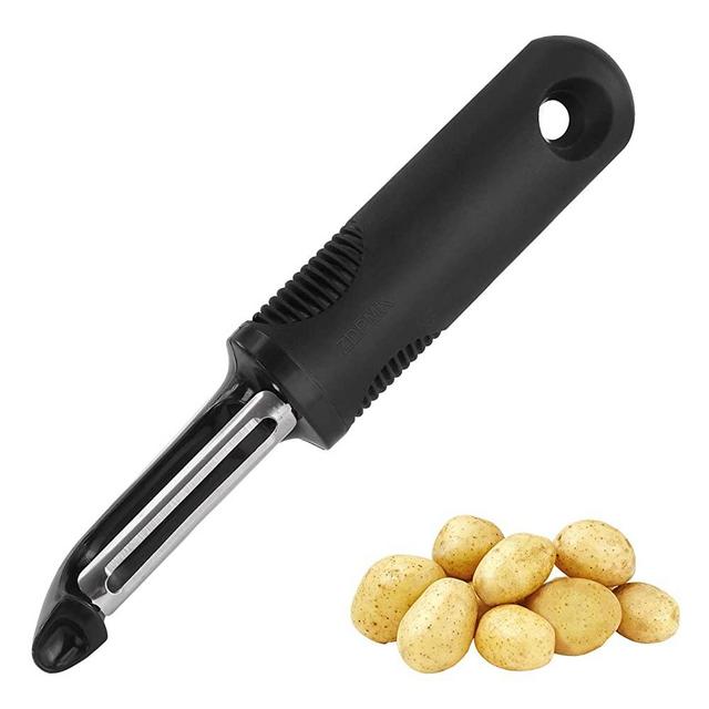 ZDPMK Vegetable Peeler for Kitchen, Ultra Sharp Stainless Steel Swivel Blade, for Vegetable and Fruit, Great for Potatoes, Apples and Carrots, Black