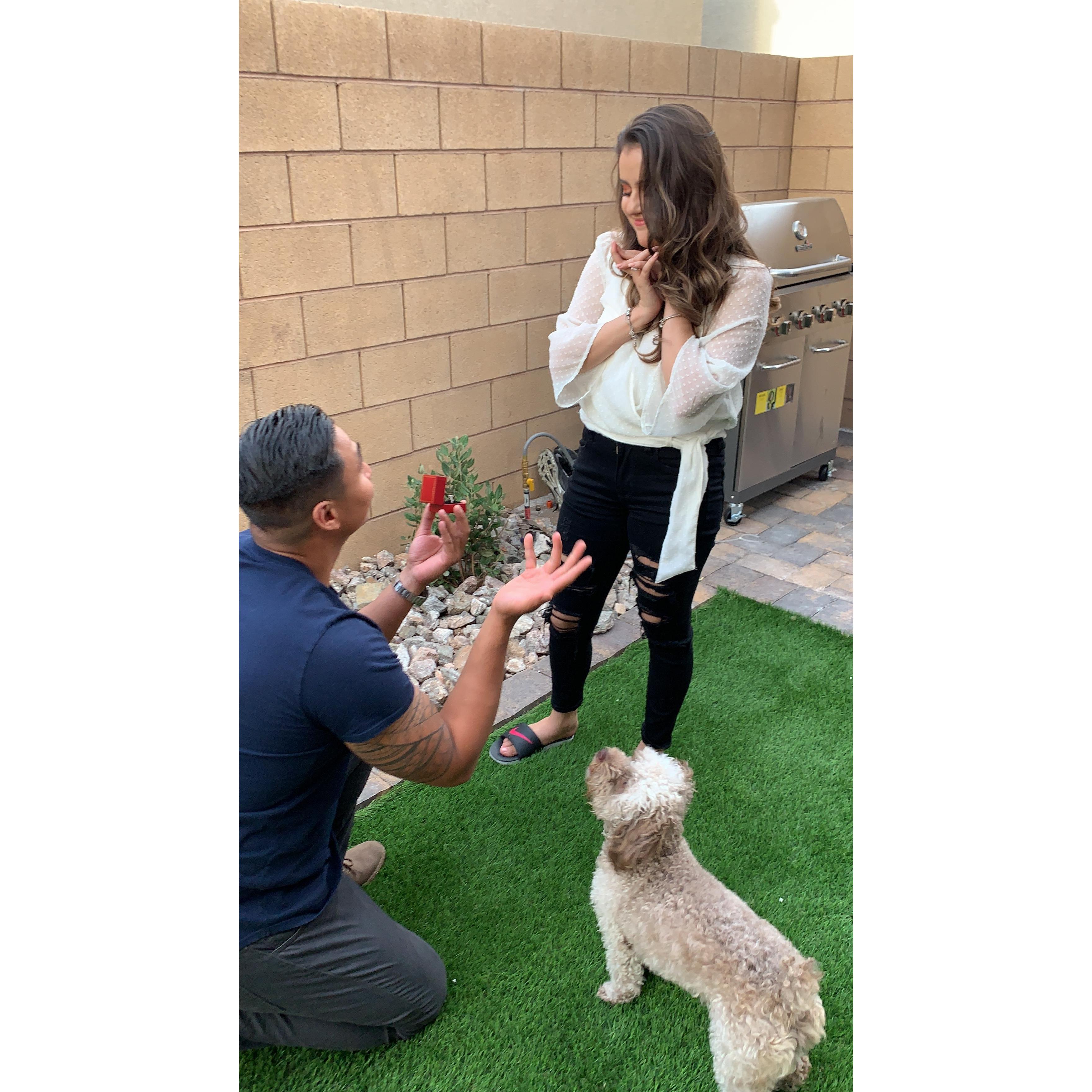 When we got engaged!!! 5.10.20