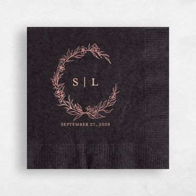 Black Wedding Napkin - Goundry