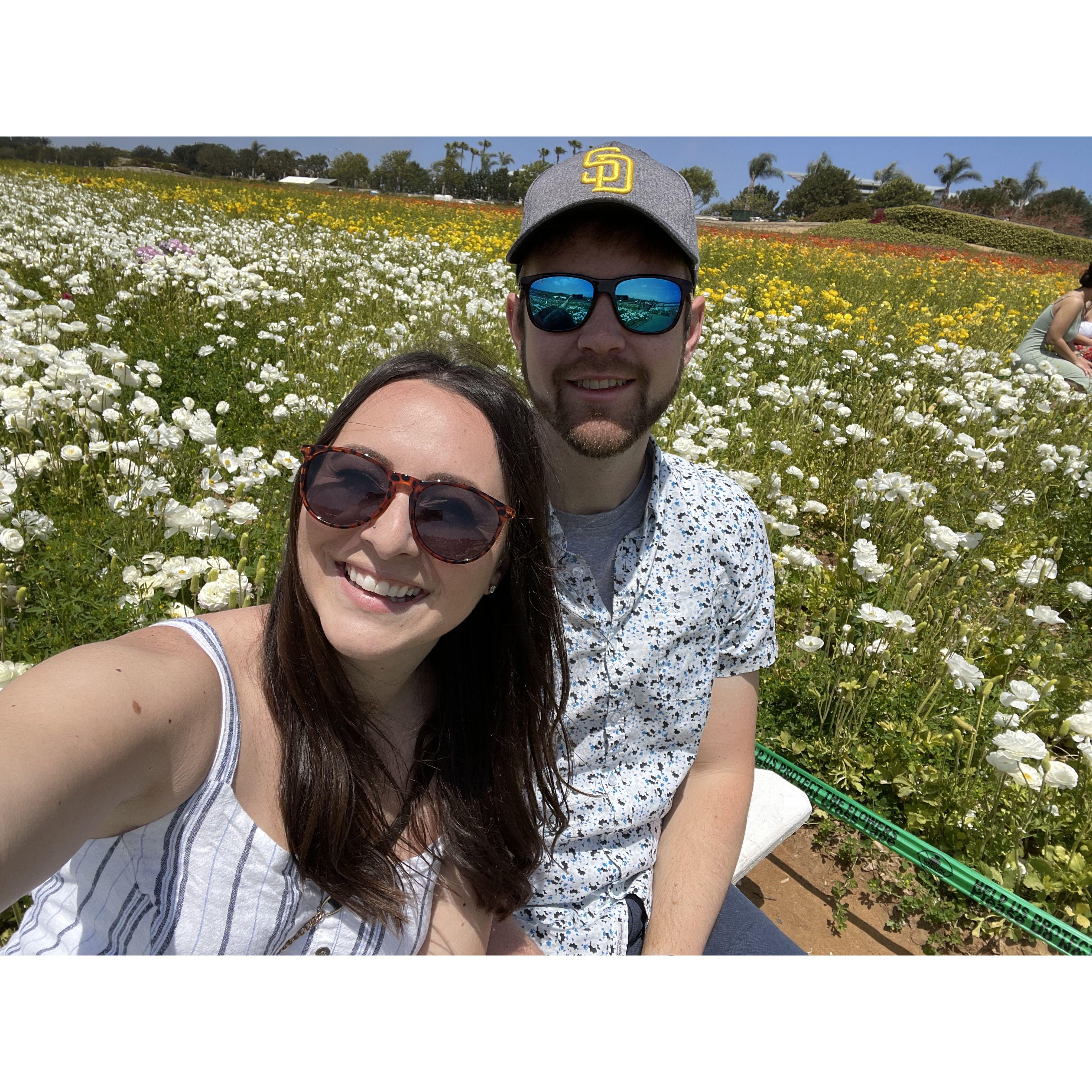 Visiting the flower fields in Carlsbad, CA (April 2022)