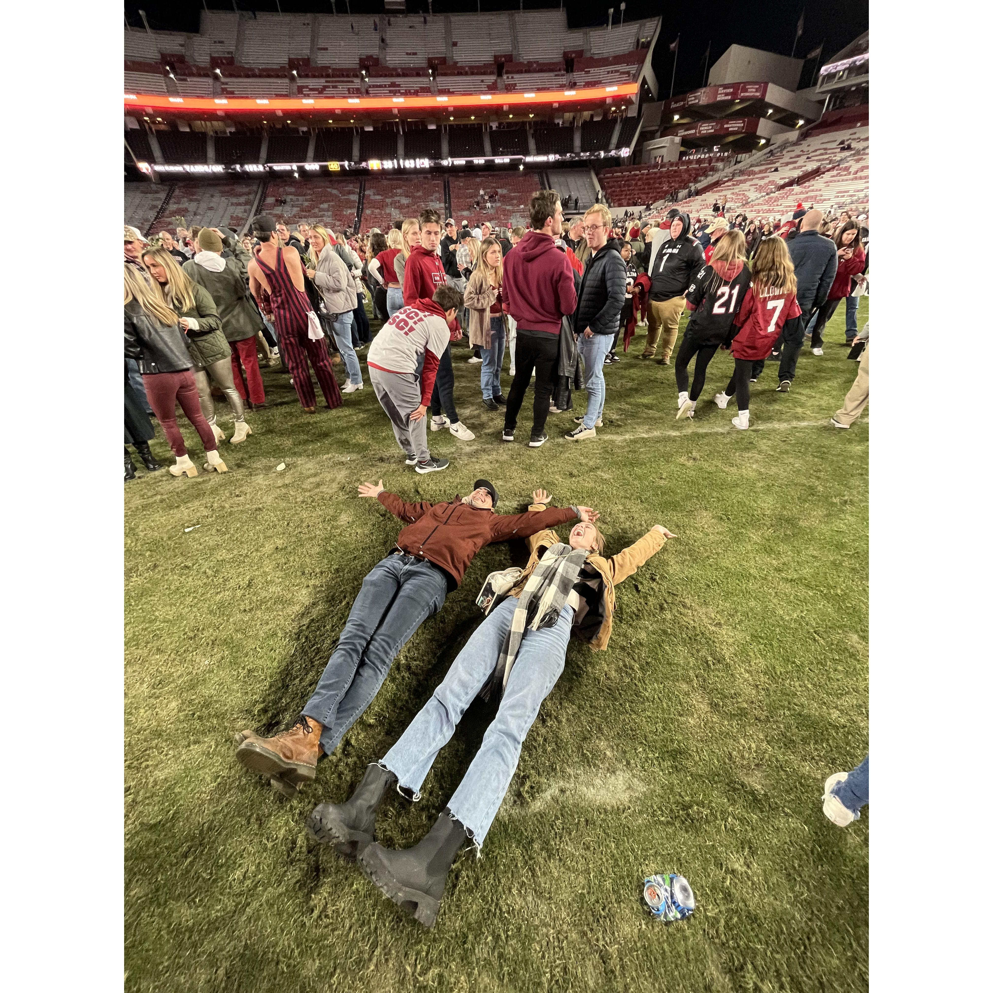 Storming the field after South Carolina's win over Tennessee - November 19, 2022