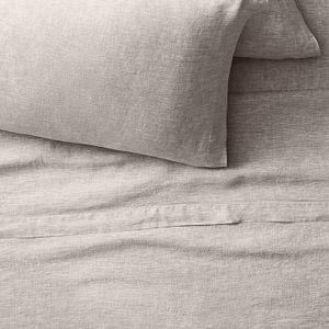 European Linen Queen Sheet Set, Dark Flax