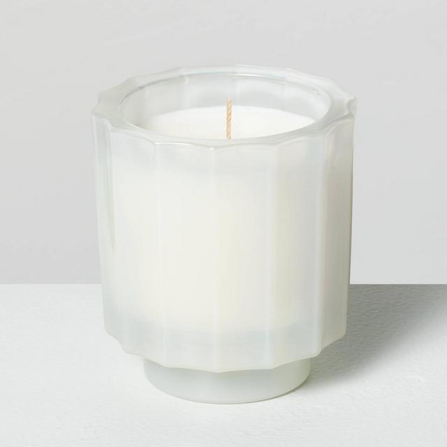 Milky Glass Cypress & Pine Mini Jar Christmas Candle Ivory 4.6oz - Hearth & Hand™ with Magnolia