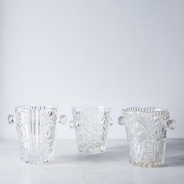 Vintage French Glass Ice Bucket