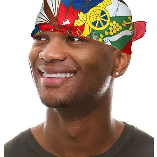Haiti Flag Bandanna Haiti Flag Bandana Haiti Headband Clothing Haitian Bandana
