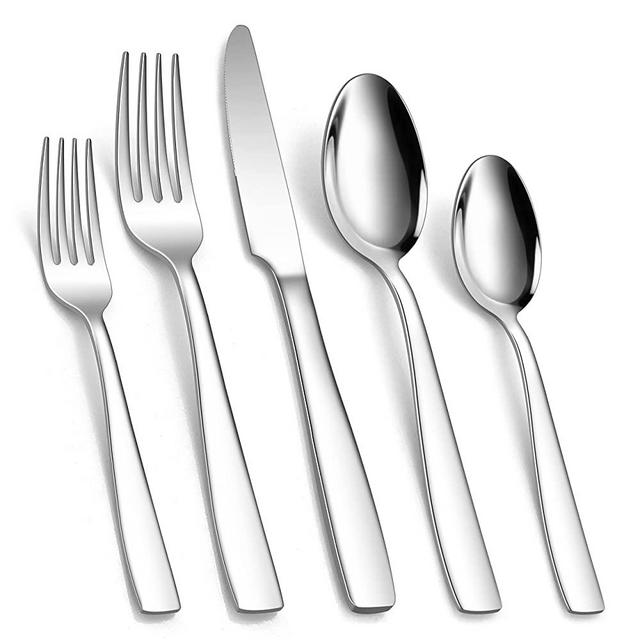 18/10 Stainless Steel Flatware, HaWare 60-Piece Silverware Set Service for 12, Fancy Tableware Cutlery Set for Home Restaurant, Include Knife Fork Spoon, Mirror Finish Eating Utensils, Dishwasher Safe