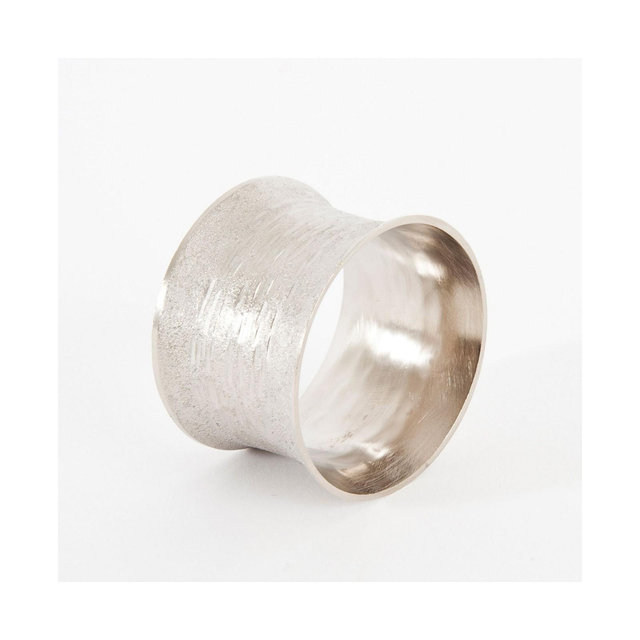 Saro Lifestyle Brushed Metal Napkin Ring, Set of 4