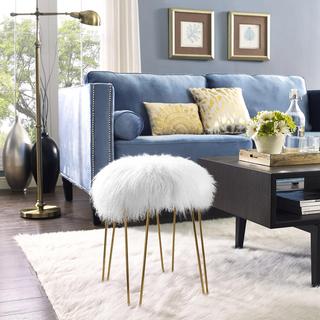 Zelda Sheepskin Bench