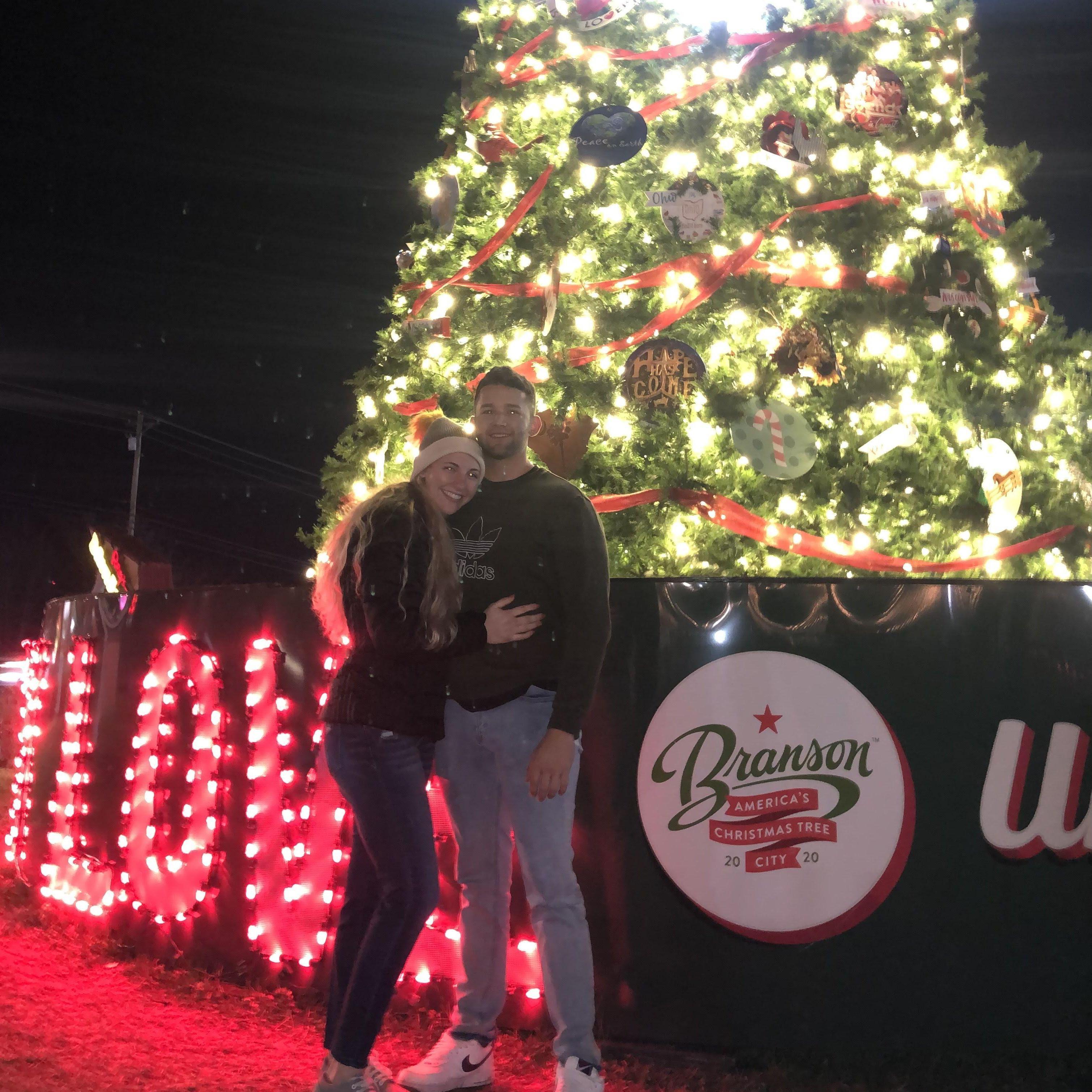 Our first "offical" date, ice skating in Branson. December 2020
