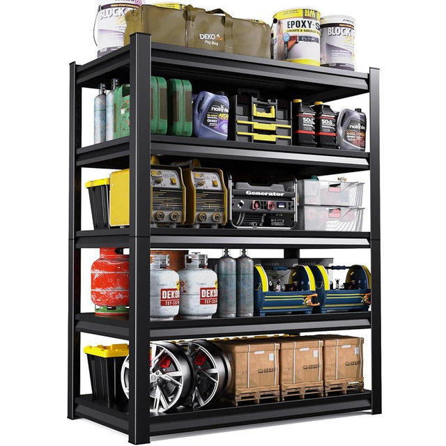 ZIWJHK 72''H Garage Shelving 2500lbs Heavy Duty Shelving Metal Garage Storage Shelves 36''W Industrial Shelving with Adjustable Shelves Storage Rack Shelving Unit for Industrial, Warehouse, Basement