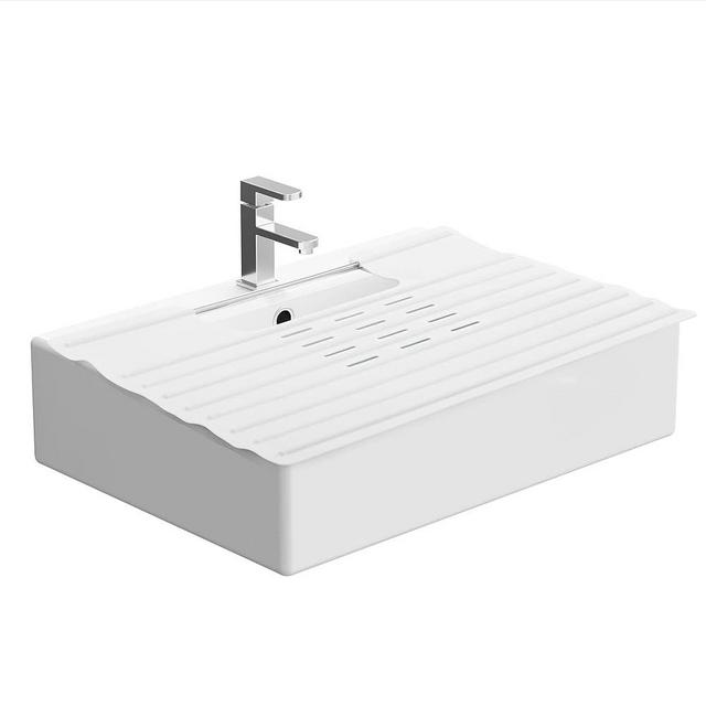 Bathroom Sink Cover for Counter Space - Heat Resistant Silicone Mat & Makeup Mat for Your Beauty Routine - Small Bathroom Space Creation - Bathroom Space Saver Sink Cover for Makeup (White)
