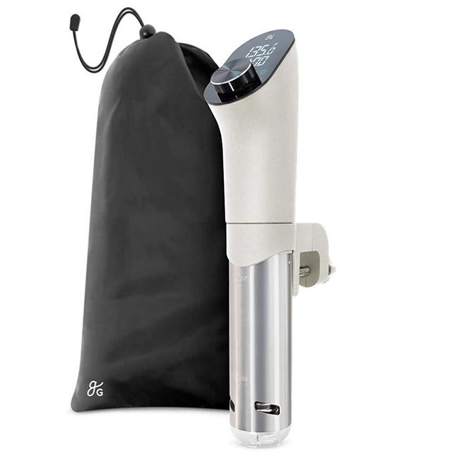 Greater Goods Sous Vide Machine - A Powerful, Precise Sous Vide Cooker at 1100 Watts | Immersion Cooker Featuring Intuitive Controls and a High Contrast Screen | Designed in St. Louis (Birch)