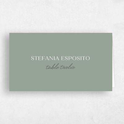 Sage, Green Wedding Place Card - Hippley