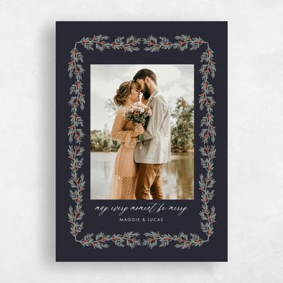 Ebony, Black Holiday Card - Alpine